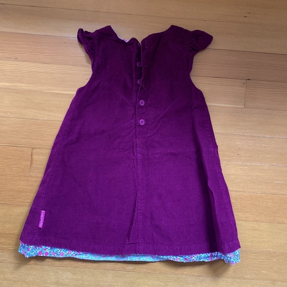 Jojo Maman Bebe corduroy dress with floral detail - Picture 2 of 3